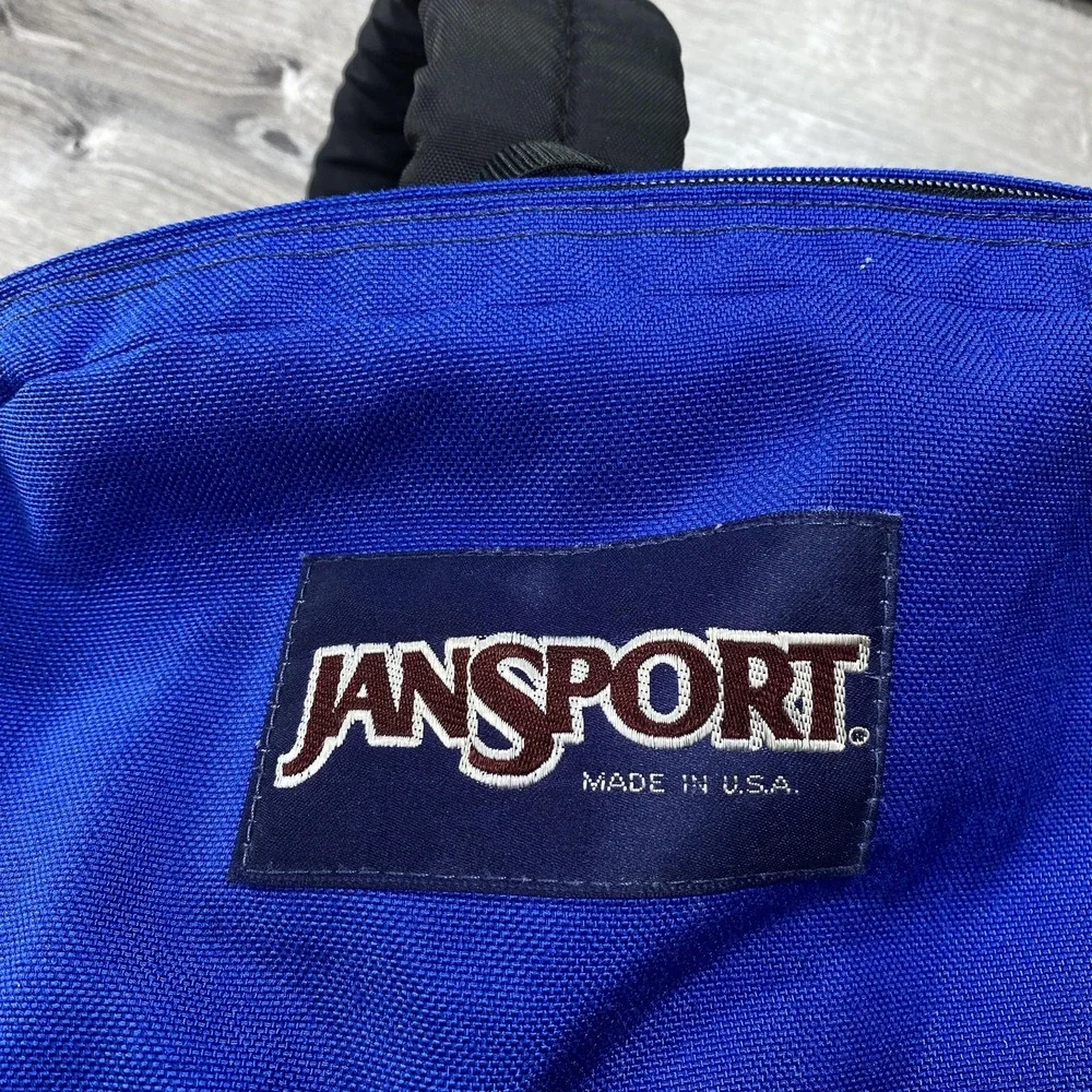 Vintage JanSport‎ Backpack Royal Blue Made in USA Classic Daypack School Bag